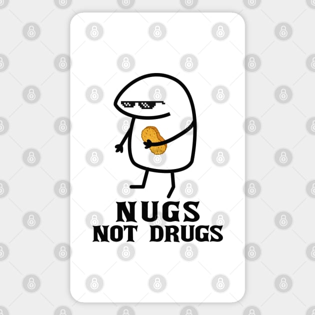 Nugs says Nugs Not Drugs ~ Thug Life Sticker by Design Malang